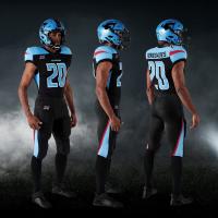 Dallas Renegades black and blue uniform