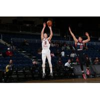 Dylan Windler of the Canton Charge shoots against the Capital City Go-Go