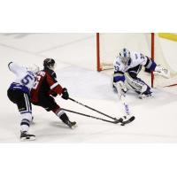Vancouver Giants centre Cole Shepard skates in against the Victoria Royals