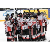 Aberdeen Wings huddle up after the game