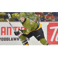 Pacey Schlueting with the North Bay Battalion